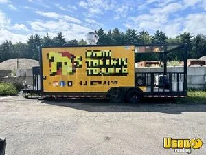 2025 8.5' x 24' Kitchen Food Concession Trailer with 8' Porch + Pro Fire System for Sale in Massachusetts!