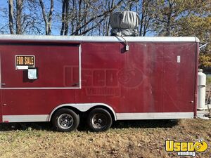 2009 8' x 18' Wells Cargo  Kitchen Food Concession Trailer with Pro Fire System for Sale in Massachusetts!