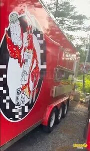 24' Kitchen Food Concession Trailer with Fire Suppression System for Sale in Massachusetts!