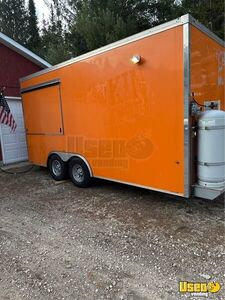 2016 8' x 16' Mobile Kitchen Food Concession Trailer with Pro Fire System for Sale in Michigan!