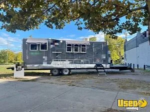 38' Kitchen Food Concession Trailer with Bathroom and Pro Fire System for Sale in Michigan!