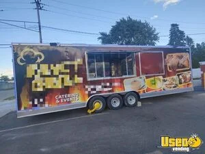 Like New 2024 - 8' x 30' Kitchen Food Concession Trailer with Pro-Fire Suppression for Sale in Michigan!