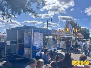 Well-Equipped 8' x 16' Kitchen Food Concession Trailer with Pro Fire System for Sale in Minnesota!