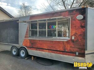 Used 2013 - 8' x 28' Kitchen Food Concession Trailer with Fire Suppression System for Sale in Minnesota!