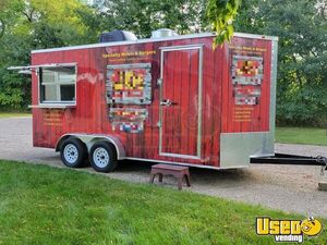 2022 Freedom 7' x 16' Fully Loaded Food Concession Trailer w/ 2023 Professional Kitchen for Sale in Minnesota!