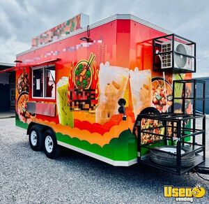 2025 - 8.5' x 16' Kitchen Food Concession Trailer with Pro Fire System for Sale in Mississippi!