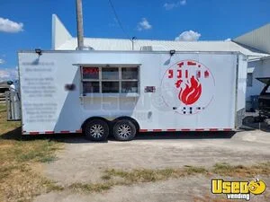 2025 8.5' x 22' Quality Kitchen Food Concession Trailer with Fire Suppression & Bathroom for Sale in Missouri!