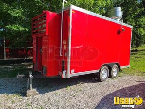 Like New - 2022 8' x 16'  Kitchen Food Trailer with Fire Suppression System for Sale in Missouri!