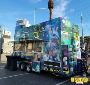 LIKE NEW Permitted 2023 - 8.5' x 18' CUSTOM  Food Concession Trailer w/ Built-In Self Serve Kiosk for Sale in Nevada!