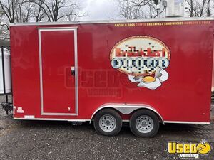 Like New - 2022 8' x 16' Diamond Cargo Mobile Kitchen Food Trailer Concession Trailer for Sale in New York!