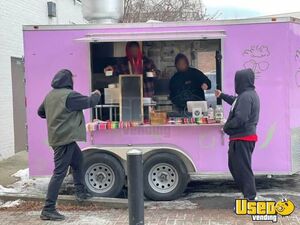 Well Equipped - 6' x 15' Kitchen Food Concession Trailer with Fire Suppression System for Sale in New York!