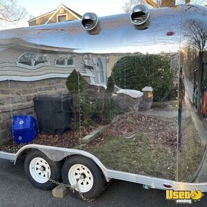 NEW - 2022 6' x 13' Mirror Stainless Steel Food Concession Trailer for Sale in New York!