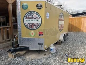 2024 7' x 18' Food Kitchen Concession Trailer Mobile Food Unit for Sale in North Carolina!