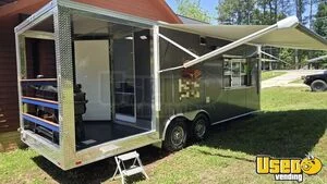 2025 8.5' x 18' Kitchen Food Concession Trailer with Fire Suppression & Porch for Sale in North Carolina!