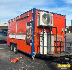 Ready to Go - 8' x 16' Kitchen Food Concession Trailer with Pro-Fire System for Sale in Oklahoma!