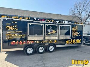 2022 8' x 24' Triple Axle Food Concession Trailer Mobile Kitchen for Sale in Oklahoma!