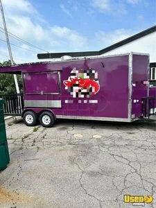 Turnkey - 2023 8' x 16' Kitchen Food Concession Trailer with 6' Porch for Sale in Oklahoma!