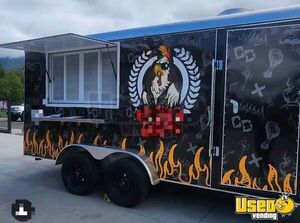 2024 7' x 17' Kitchen Food Concession Trailer with Fire Suppression System for Sale in Oregon!