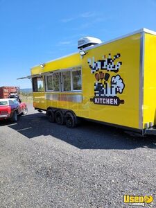Fully Loaded and Licensed 2022 8' x 24' Kitchen Food Concession Trailer with BBQ Smoker for Sale in Oregon!