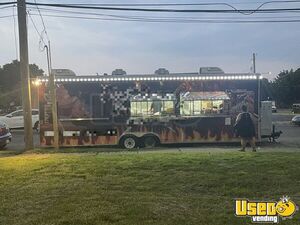 2008 - 34' Food Concession Trailer Commercial Mobile Kitchen w/ Churrasco Machine for Sale in Pennsylvania!