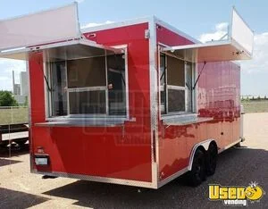 2016 8.5' x 20' Kitchen Food Concession Trailer with Fire Suppression & Bathroom for Sale in Rhode Island!