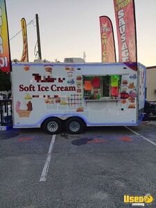 2022 - 8.5' x 16' Ice Cream + Food Concession Trailer Mobile Kitchen with Soft Serve for Sale in South Carolina!