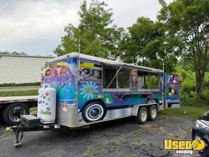 18' Kitchen Food Trailer with Fire Suppression System Food Concession Trailer for Sale in Tennessee!