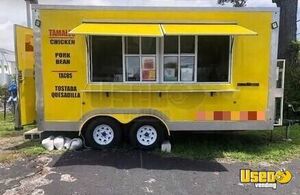 2022 8' x 16'  Kitchen Food Trailer with Fire Suppression System | Concession Trailer for Sale in Texas!