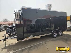 NEW - 2024 8.5' x 18' Kitchen Food Trailer with Fire Suppression System | Concession Trailer for Sale in Texas!