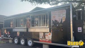 2022 8' x 23' Kitchen Food Trailer with Enclosed Porch | Concession Food Trailer for Sale in Texas!