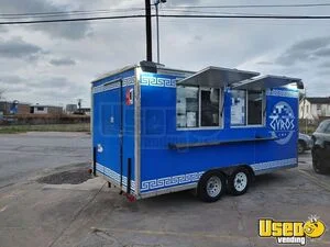 2020 8' x 16' Kitchen Food Concession Trailer Mobile Vending Unit w/ Pro Fire System for Sale in Texas!