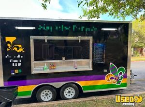 Like New - 2023 8' x 16' Kitchen Food Trailer with Fire Suppression System for Sale in Texas!