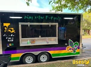 Like New - 2023 8' x 16' Kitchen Food Trailer with Fire Suppression System for Sale in Texas!