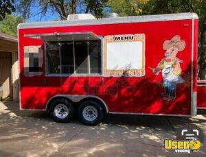 2014 - 8.4' x 16' Southwest Kitchen Food Trailer with Pro-Fire Suppression for Sale in Texas!