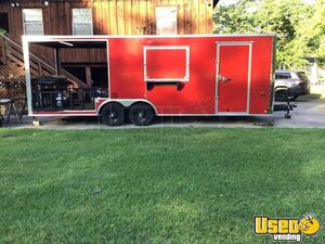 Like New - 2024 8' x 24' Continental Cargo Kitchen Food Trailer | Concession  Trailer with Porch for Sale in Texas!