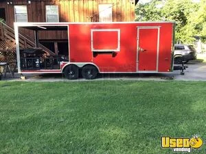 Like New - 2024 8' x 24' Continental Cargo Kitchen Food Trailer | Concession  Trailer with Porch for Sale in Texas!