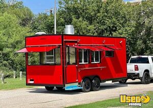 NEW - 2024 8' x 16' Kitchen Food Concession Trailer with 4' Enclosed Porch for Sale in Texas!