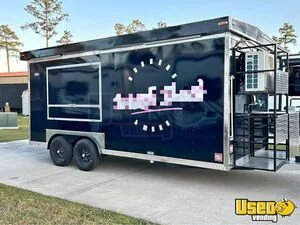 2024 8' x 18' Food Kitchen Concession Trailer Mobile Vending Unit w/ Pro Fire System for Sale in Texas!