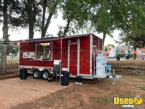 2021 8' x 20' Kitchen Food Trailer with Fire Suppression + Bathroom | Concession Trailer for Sale in Texas!