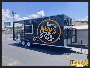 Fully Equipped 2024 8.5' x 24' Kitchen Food Concession Trailer with 8' Porch for Sale in Texas!