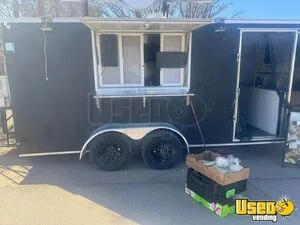 2023 7' x 16'  Food Kitchen Concession Trailer Mobile Vending Unit w/ Pro Fire System for Sale in Texas!