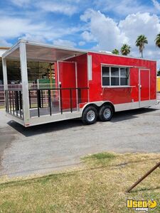 NEW - 2022 8.5' x 16' Quality Cargo Kitchen Food Concession Trailer with 8' Porch for Sale in Texas!
