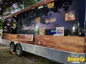 2022 8.5' x 22' Kitchen Food Concession Trailer with Fire Suppression & Enclosed Porch for Sale in Texas!