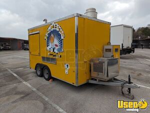 2017 7' x 14' Kitchen Food Concession Trailer with Pro-Fire Suppression for Sale in Texas!