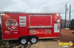Turnkey Business 2022 8' x 16' Kitchen Food Concession Trailer with Pro-Fire System for Sale in Texas!