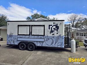 18' Kitchen Food Concession Trailer with Fire Suppression System for Sale in Texas!