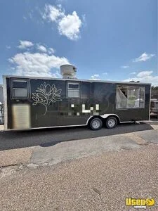 Well Equipped - Kitchen Food Concession Trailer with Fire Suppression System & Porch for Sale in Texas!