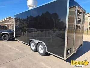 Like New - 2025 8' x 18' Kitchen Food Concession Trailer Mobile Vending Unit for Sale in Texas!