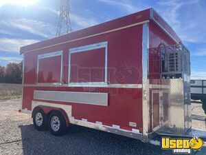 2022 8’ x 16’ Kitchen Food Trailer with New Fire Suppression System | Concession Trailer for Sale in Texas!