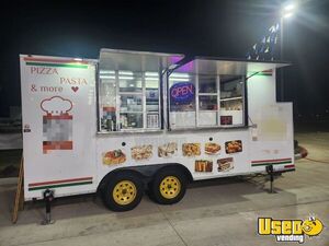 2022 - 8' x 16' Kitchen Food Concession Trailer with Pro-Fire System for Sale in Texas!
